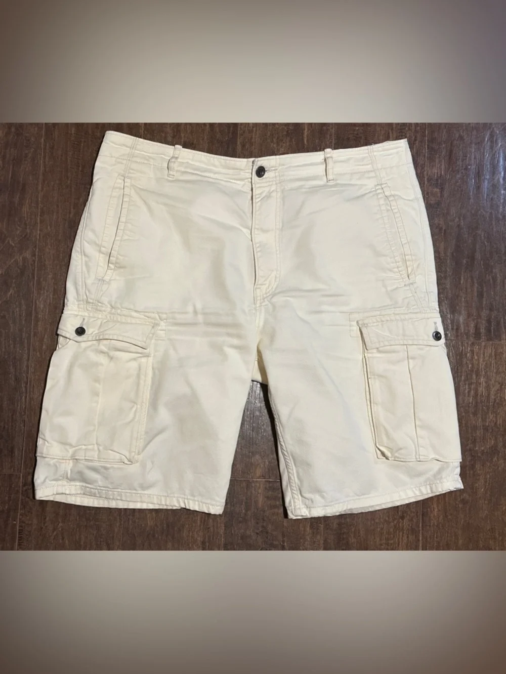 Levi’s Jeans Cargo Shorts Light Yellow Denim Men’s 36
